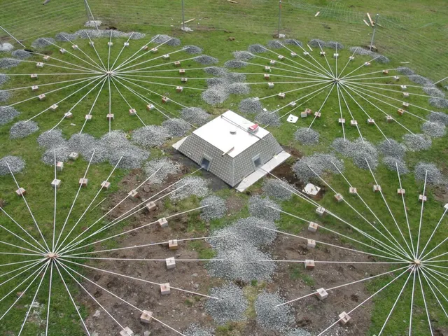 CTBTO infrasound station: radial pipe arrays reduce wind noise around each sensor.